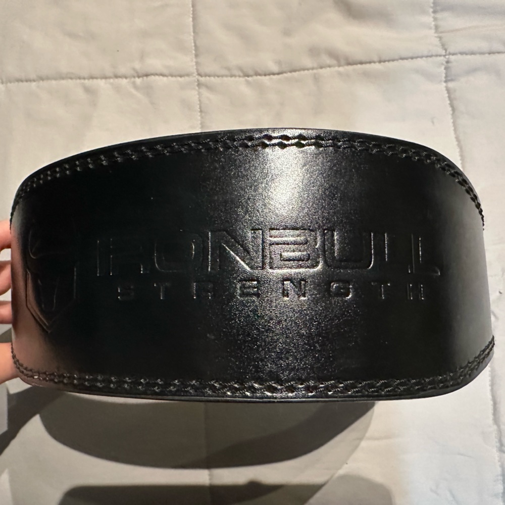 Small Iron Bull Leather Weightlifting Belt